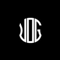 diseño creativo abstracto del logotipo de la letra udg. diseño unico vector