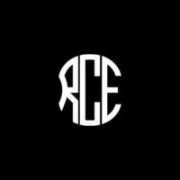 diseño creativo abstracto del logotipo de la letra rce. diseño unico vector