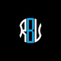 RBU letter logo abstract creative design. RBU unique design vector