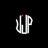 diseño creativo abstracto del logotipo de la letra ujp. diseño único ujp vector