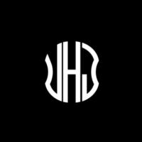 Diseño creativo abstracto del logotipo de la letra uhj. uhj diseño único vector