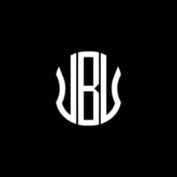 diseño creativo abstracto del logotipo de la letra ubu. ubu diseño único vector