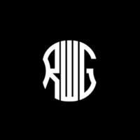 diseño creativo abstracto del logotipo de la letra rwg. diseño único rwg vector