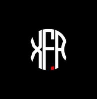 diseño creativo abstracto del logotipo de la letra xfa. diseño único xfa vector