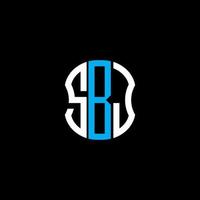 diseño creativo abstracto del logotipo de la letra sbj. diseño unico vector