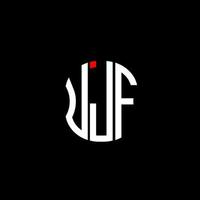 Diseño creativo abstracto del logotipo de la letra ujf. diseño unico ujf vector