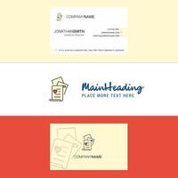 Beautiful Documents Logo and business card vertical Design Vector