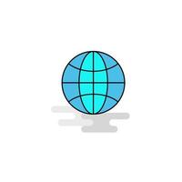 Flat Globe Icon Vector