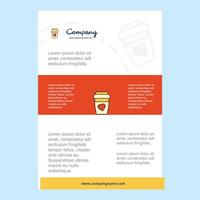 Template layout for Juice glass comany profile annual report presentations leaflet Brochure Vector Background