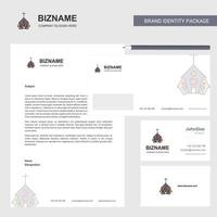 Church Business Letterhead Envelope and visiting Card Design vector template