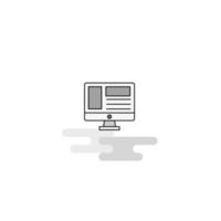 Website Web Icon Flat Line Filled Gray Icon Vector