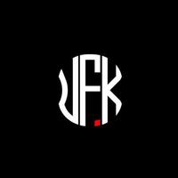 Diseño creativo abstracto del logotipo de la letra ufk. diseño único ufk vector