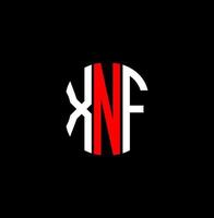 Diseño creativo abstracto del logotipo de la letra xnf. diseño único xnf vector
