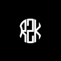 RZK letter logo abstract creative design. RZK unique design vector