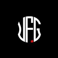diseño creativo abstracto del logotipo de la letra ufg. diseño unico vector