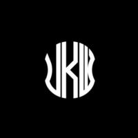 Diseño creativo abstracto del logotipo de la letra ukw. diseño único ukw vector