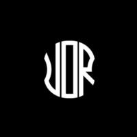 diseño creativo abstracto del logotipo de la letra udr. diseño unico vector