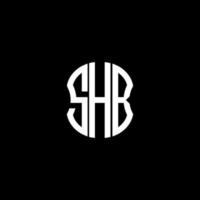 diseño creativo abstracto del logotipo de la letra shb. diseño único shb vector