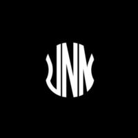 diseño creativo abstracto del logotipo de la letra umn. diseño unico vector