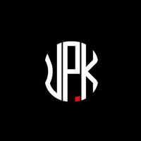 diseño creativo abstracto del logotipo de la letra upk. upk diseño único vector