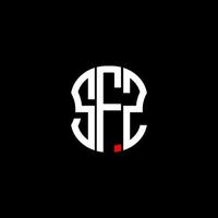 diseño creativo abstracto del logotipo de la letra sfz. diseño único sfz vector