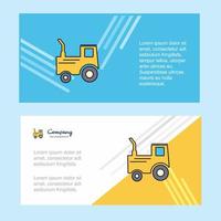 Tractor abstract corporate business banner template horizontal advertising business banner vector