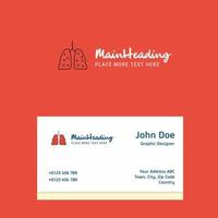 diseño de logotipo de pulmones con plantilla de tarjeta de visita elegante vector de identidad corporativa