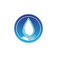 Water drop logo template vector