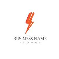 Flash thunderbolt logo template vector