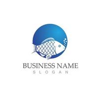 Fish logo template creative vector