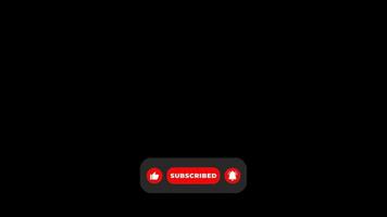 YouTube Subscribe Reminder Buttons video transparent background with alpha channel