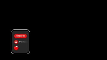YouTube Subscribe Reminder Buttons video transparent background with alpha channel