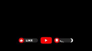 youtube abonnez-vous boutons de rappel vidéo fond transparent avec canal alpha video