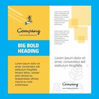 Plant Company Brochure Title Page Design Company profile annual report presentations leaflet Vector Background