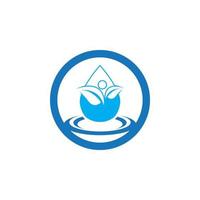 Water drop logo template vector