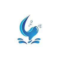 Water drop logo template vector