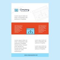 Template layout for Networking comany profile annual report presentations leaflet Brochure Vector Background