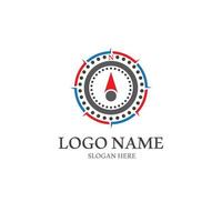 Compass logo template vector icon