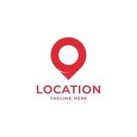 GPS Map Pin Location Logo Design Inspiration. Modern Flat Icon vector