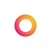 Letter O Logo Gradient Colorful Style for Company Business or Personal Branding vector