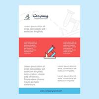 Template layout for Microscope comany profile annual report presentations leaflet Brochure Vector Background