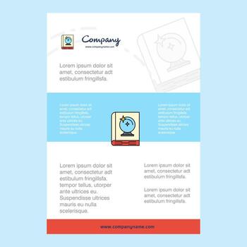 Template layout for Halloween book comany profile annual report presentations leaflet Brochure Vector Background
