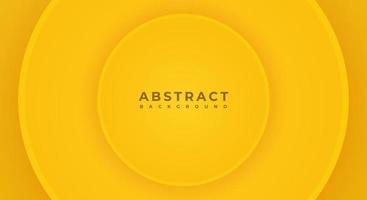 Abstract 3D Background Circle Yellow Papercut Layer with Copy Space for Text or Message vector
