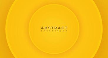 Abstract 3D Background Circle Yellow Papercut Layer with Copy Space for Text or Message vector