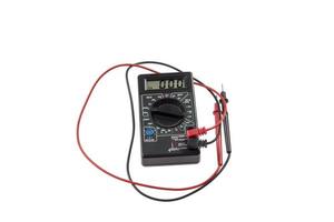 Digital multimeter isolated on white background photo