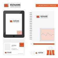 ECG Business Logo Tab App Diary PVC Employee Card and USB Brand Stationary Package Design Vector Template