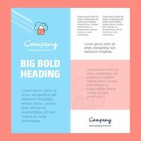 Secure cloud Business Company Poster Template with place for text and images vector background