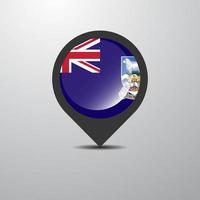 Falkland Islands Map Pin vector