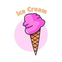 Illustration vector graphic of a ice cream cartoon