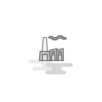 Industry Web Icon Flat Line Filled Gray Icon Vector